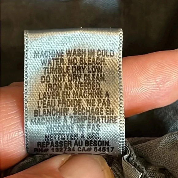 Women's pre-worn Anthropologie Cloth & Stone size small button up shirt Army gre - Picture 4 of 6